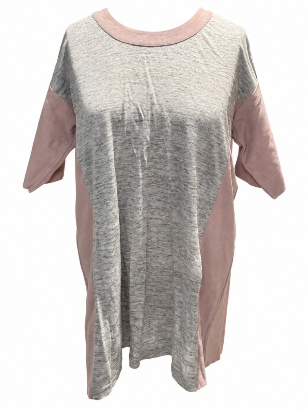 Fine Collection Grey Color Block Tunic Dress M/L - Picture 2 of 5